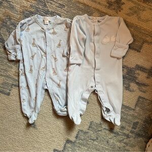 Kissy Kissy Light Blue Sofie Giraffe Pajama Footies Size 0-3